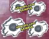 Style A Bullet Hole Decals Combination Set BUL102