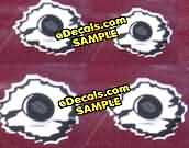 Style C Bullet Hole Decals Combination Set BUL106