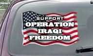 Support Operation Iraqi Freedom Patriotic American Flag Decal CNF160