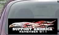 Support America Remember 9/11 Patriotic American Flag Decal CNF169