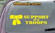 Support Our Troops Patriotic Decal CNF176