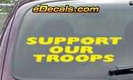 Support Our Troops Patriotic Decal CNF185