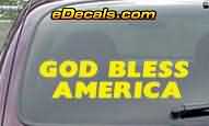 God Bless America Patriotic Decal CNF186