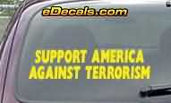 Support America Against Terrorism Patriotic Decal CNF189