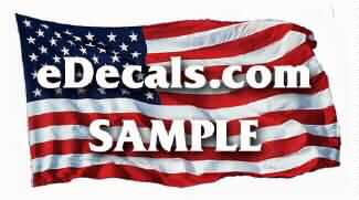 American Flag Wavey Plain Decal CNF206