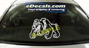 Bulldog Cartoon Decal CRT116