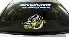 Bulldog Cartoon Decal CRT125