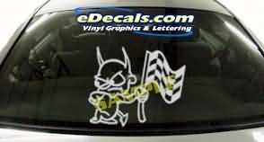 Devil Flag Cartoon Decal CRT139