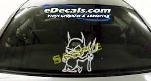 Skull Devil Cartoon Decal CRT141