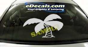 Palm Tree Cartoon Decal CRT170