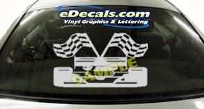 Race Car Cartoon Decal CRT228