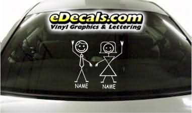 sTiCk FiGuRe MoM aNd DaD CaRtOoN DeCaL CRT778