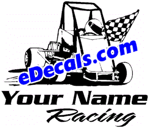Quarter Midget Your Name Here Racing Decal CRT976