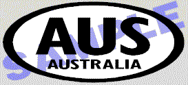 Australia Oval Decal OVL401
