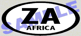 Africa Oval Decal OVL402