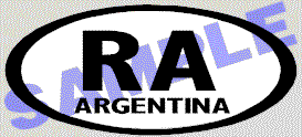 ArgentinaOval Decal OVL404