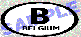 Belgium Oval Decal OVL406