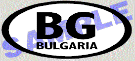 Bulgaria Oval Decal OVL409