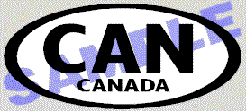 Canada Oval Decal OVL410