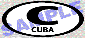 Cuba Oval Decal OVL415