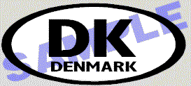 Denmark Oval Decal OVL417