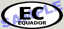 Equador Oval Decal OVL418