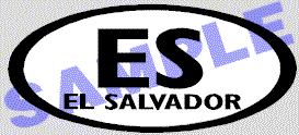 El Salvador Oval Decal OVL419