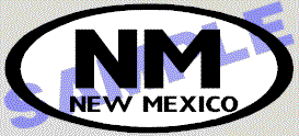 New Mexico Oval Decal OVL480