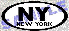 New York Oval Decal OVL481