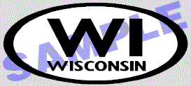 Wisconsin Oval Decal OVL498