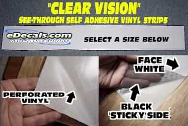 Blank Perforated See-Thru Window Visor Strip SUP107