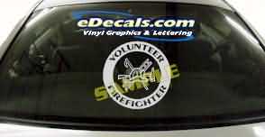 Volunteer Firefighter Cartoon Decal CRT324