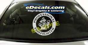 Volunteer Firefighter Cartoon Decal CRT328