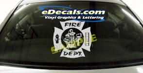 Volunteer Firefighter Cartoon Decal CRT329