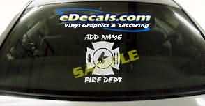 Volunteer Firefighter Cartoon Decal CRT331