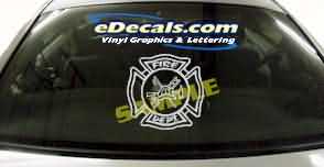 Volunteer Firefighter Cartoon Decal CRT333
