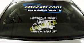 Volunteer Firefighter Cartoon Decal CRT335