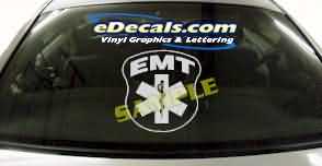 EMT Shield Firefighter Cartoon Decal CRT349