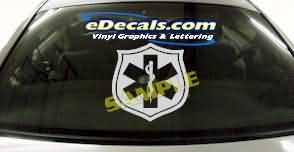 EMT EMS Shield Firefighter Cartoon Decal CRT350