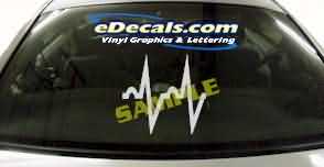 Heartbeat Vital Signs Firefighter Cartoon Decal CRT351
