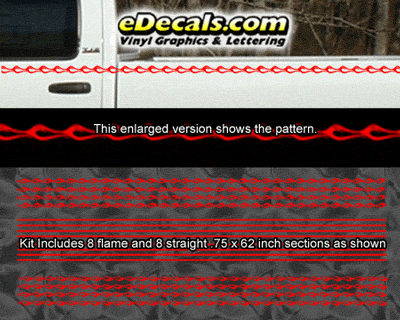 Flame Sidewinder Universal Fit Pinstripe Kit PSD103