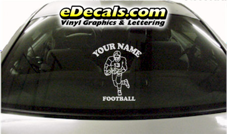 Football Sports Your Name Cartoon Decal SPT214