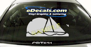 Sailboat Sunset Marine Cartoon Decal CRT521