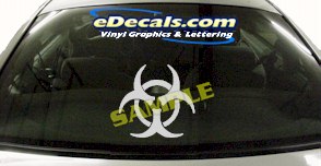 Biohazard Symbol Cartoon Decal CRT608