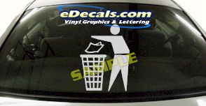 Trash Bin Cartoon Decal CRT610