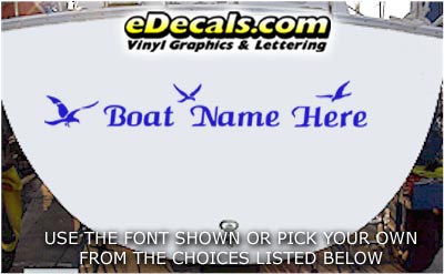SeaGull Your Name Here Boat Decal WSD401