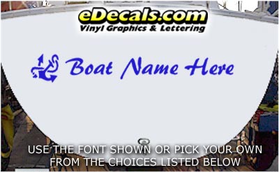 Anchor Your Name Here Boat Decal WSD402