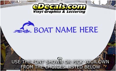 Jumping Dolphin Your Name Here Boat Decal WSD408