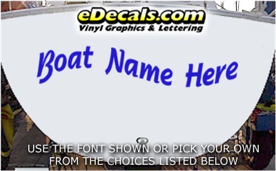 Waving Name Your Name Here Boat Decal WSD413