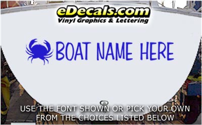 Crabby Your Name Here Boat Decal WSD415